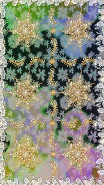 Gri ve nötr renklerde grafiksel modern kusursuz desen. Kusursuz çiçek deseni. Duvar kâğıdı barok, İspanyol kumaşı. Kusursuz raster arkaplanı.