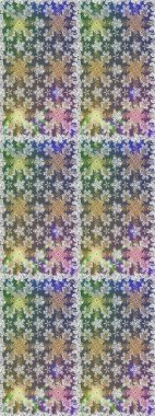 Süslü dekorasyon. Raster illüstrasyonu. Damask altın soyut çiçek gri renklerde pürüzsüz desen.