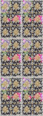 Gri ve kahverengi renklerdeki altın desenli altın elementler. Barok tarzında duvar kağıdı tasarımı için kusursuz damaske deseni arkaplanı. Süslü raster dekorasyonu.