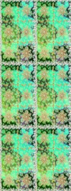 Dekoratif simetri arabesk. Raster illüstrasyonu. Doğum günü kartı, davetiye ya da afiş için iyidir. Kusursuz ortaçağ çiçek deseni. Yeşil ve nötr renklerde altın.