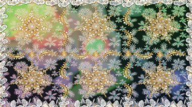 Klasik klasik klasik arka plan. Gri ve nötr renklerde altın desenler ve altın elementler. Geleneksel oryantasyon süsü. Kusursuz klasik raster altın desenli.