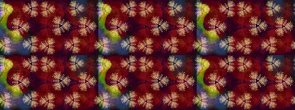 Çiçekli karalama şeklinde Raster çiçek deseni. Kırmızı ve kahverengi renkte çiçekler. Yumuşak, bahar çiçekli arka plan.