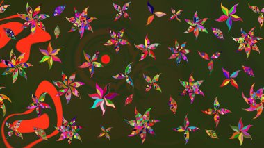 Çiçekleri, deniz kabukları, mandalaları ve suluboya efektleriyle donanma geçmişi. Eskiz modeli etnik tasarım. Yatak çarşafları, ceket, paket tasarımı, kumaş ve moda kavramları için tekstil baskısı.