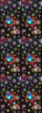 Raster güzel kumaş deseni çiziyor. Düz Çiçek Elementleri Tasarımı. Çiçek deseni. Renkli Bahar Teması çizim şablonu.