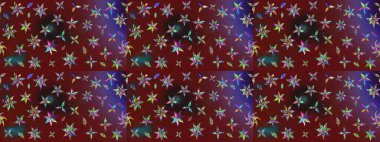 Güzel kumaş deseni. Raster suluboya deseni, narin çiçekler, kırmızı ve kahverengi çiçekler, tebrik kartı şablonu..