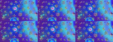 Tatil havası. Nazik romantik baskı. Raster güzel bir çiçek deseni çizmiş. Bahar mevsimi.