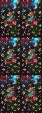 On gray and brown colors. Raster illustration. Abstract flower sketch pattern background. Cute Floral pattern in the small flower. Raster pattern.