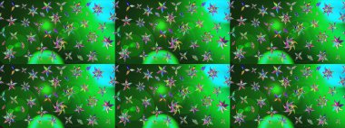 Çiçekli eskiz arkaplanı. Düz Çiçek Elementleri Tasarımı. Çocuk stili. Renkli Bahar Teması çizim şablonu.