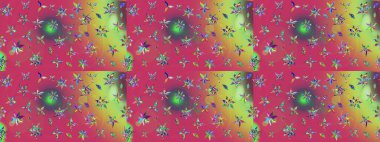 Çiçek deseni. Raster illüstrasyonu. Chichi 'nin kumaş kalıbını çiz. Renkli Bahar Teması eskiz kalıbı. Düz Çiçek Elementleri Tasarımı.