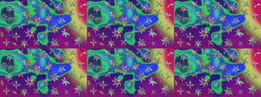 Suluboya çizim kalıbı. Dekorasyon ve tasarım için güzel bir desen. Moda baskısı. Çiçeğin suluboya çizimlerinin mükemmel deseni. Eski model. Raster illüstrasyonu.