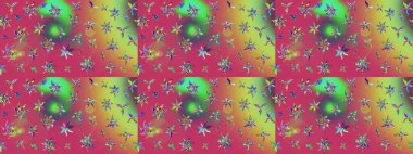 Çiçek deseni. Raster illüstrasyonu. Chichi 'nin kumaş kalıbını çiz. Renkli Bahar Teması eskiz kalıbı. Düz Çiçek Elementleri Tasarımı.