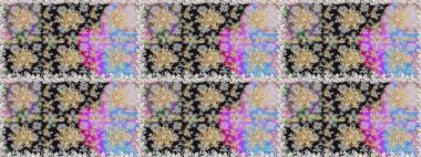 Doğu tarzı arabesk. Gri renklerde, altın elementlerle kusursuz desen. Hassas altın deseni açın. Raster. Parlak dantel, stilize çiçekler, şal desenli. Kusursuz altın dokular bukleler.