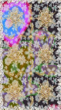 Kusursuz altın desenli bukleler. Gri renklerde kusursuz desen. Raster altın pürüzsüz desen. Doğu tarzında altın elementler arabesk.