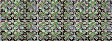 Klasik barok çiçek desenli, gri yerine altın desenli. Lüks, kraliyet ve Viktorya dönemi konsepti. Gri renklerdeki altın element. Süslü raster dekorasyonu.