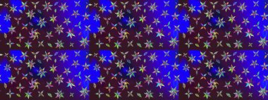 Çiçekli karalama şeklinde Raster çiçek deseni. Kahverengi ve mavi renkli çiçekler. Nazikçe, güzel çiçek arkaplanı..