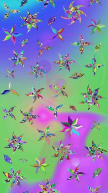 Raster Moda kumaş deseni. Şirin çiçekler. Çizgi çizimi deseni.