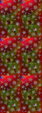 Tropik çiçekler. Gömlek, arka plan modelini çiz. Kırmızı ve kahverengi renkte çiçekler.