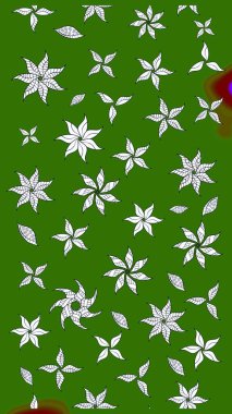 Raster illüstrasyonu. Klasik tropikal doğal elementlerin suluboya seti. Egzotik çiçekler, botanik, yeşil ve nötr renkler üzerine parlak klasik doğa..