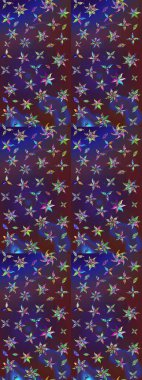 Yumuşak, bahar çiçekleri mor ve mor renklerde. Çiçek ve yapraklı karalama şeklinde Raster çiçek deseni. Raster illüstrasyonu.