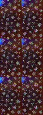 Raster illüstrasyonu. Çiçekler, dallar, bitkiler ve çiçekler. El çizimi. Güzel kumaş deseni.