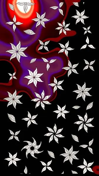 Küçük çiçekteki sevimli çiçek deseni. Yumuşak, yaz çiçekleri siyah ve nötr renklerde. Raster deseni. Raster illüstrasyonu.