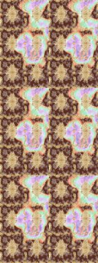 Raster illüstrasyonu. Kahverengi ve altın elementli altın çizim deseni. Klasik altın desenli eskiz. Tekrarlayan ögelerle soyut arkaplan Raster.