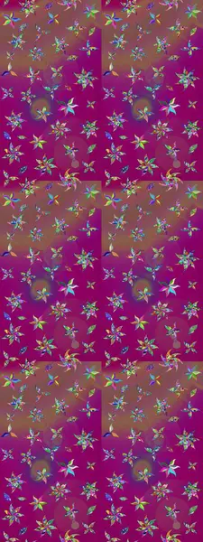 Taslak dekoratif arka plan, çiçek mandala. Çiçek. Raster illüstrasyonu. Mor ve kahverengi renklerde.