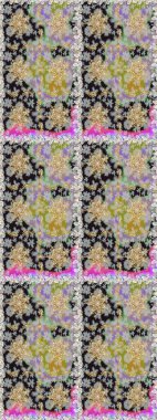 Raster oryantal süs. Gri renklerde, altın elementlerle kusursuz desen. Kusursuz altın desen.