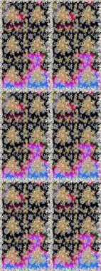 Kusursuz altın desen. Gri ve siyah renklerde altın elementlerle kusursuz desen. Raster doğulu süsü.