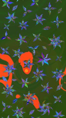 Küçük çaplı çiçeklerdeki basit şirin desenler. Tekstil veya kitap kapakları, imalat, duvar kağıtları, baskı, hediye paketi ve yapıştırma kitabı için çiçek eskizi geçmişi. Raster illüstrasyonu.