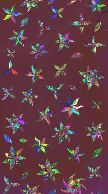 Raster illüstrasyonu. Güzel kumaş deseni. Bahar çiçekli güzel bir çiçek deseni..