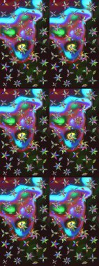 Süslü zentangle çizim dokusu, soyut çiçeklerle süslenmiş. Şekil verilmiş çiçeklerle eskiz deseni. Çiçek deseni duvar kağıdı, şablon dolguları ve web sayfası arkaplanı için kullanılabilir.