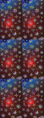 Çiçek desenli raster, kahverengi ve mor çizgi grafik desenli soyut raster arkaplan. Modern stil dokusu.