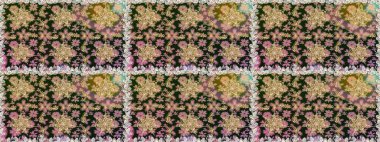 Gri ve bej renklerde altın desenli altın elementler. Raster oryantal süs. Kusursuz altın desen.