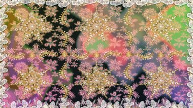 Doku arka planında altın duvar kâğıdı. Barok tarzında altın çiçekli süs. Damask kusursuz yinelenen arkaplan. Tarafsız ve bej renklerde altın element.