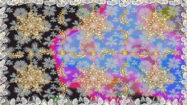 Geleneksel oryantasyon süsü. Klasik raster sarısı, kusursuz desen. Gri ve nötr renklerde altın elementlerle kusursuz desen. Klasik vintage arkaplan.