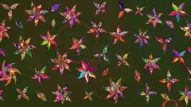 Yumuşak, bahar çiçekli arka plan. Çiçekli karalama şeklinde Raster çiçek deseni. Yeşil ve gri renkte çiçekler.