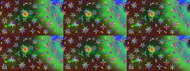 Küçük bir çiçekte eskiz deseni. Güzel kumaş deseni. Hoş bir çiçek geçmişi var. Raster illüstrasyonu.