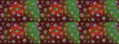 Tekstil, kumaş, kapaklar, duvar kağıtları, baskı, naylon, koleksiyon defteri, örgü, dekupaj için güzel bir eskiz. Küçük kahverengi ve yeşil çiçeklerle oldukça kaliteli besin torbası deseni.