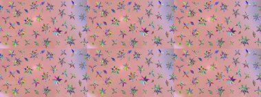 Tarafsız ve pembe renklerde çiçeklerle çizilmiş çiçek deseni. Suluboya stilinde tarafsız ve pembe renkte çiçekler.