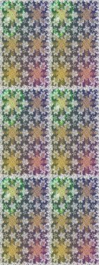 Raster illüstrasyonu. Gri renkli Royal retro. Kart, duvar kağıdı, ambalaj ve tekstil için klasik tasarım. Klasik çiçek dokusu. Altın şablon. Kusursuz desenli altın elementler.