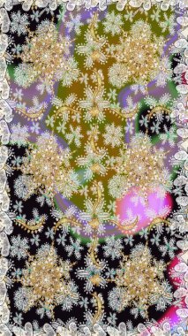 Kusursuz çiçek deseni. Kusursuz raster arka plan. Gri renklerde grafiksel, modern, pürüzsüz desen. Duvar kâğıdı barok, İspanyol kumaşı.