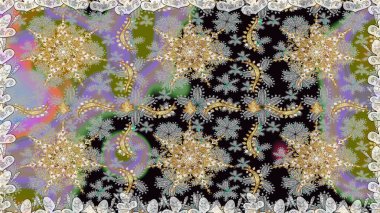 Küçük bir alan derinliği. Altın kaplamalı gri fon. Klasik mobilya tarzı. Oyma. Kusursuz ahşap oyma. Patina. Lüks mobilyalar. Gri renkli ve altın elementli desen.