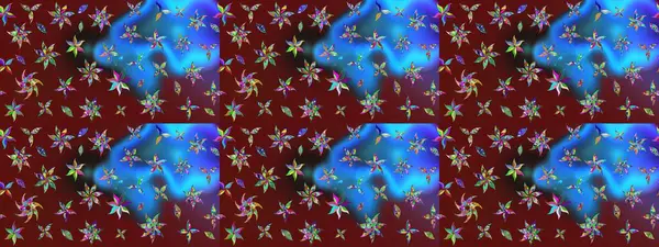 Eskiz klasiği. Raster Şirin kumaş deseni. Düz Çiçek Elementleri Tasarımı. Renkli Bahar Teması çizim şablonu.