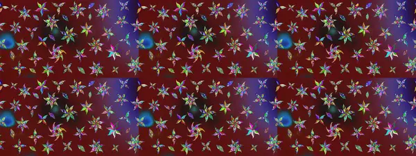 Çizim çiçek deseni duvar kâğıdı olarak kullanılabilir. Raster illüstrasyonu. Kırmızı ve kahverengi renkte çiçekler.