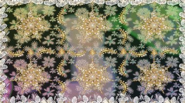 Şık bir grafik desen. Duvar kâğıdı barok, İspanyol kumaşı. Çiçek deseni. Kusursuz raster arka plan. Gri renklerdeki altın elementler.