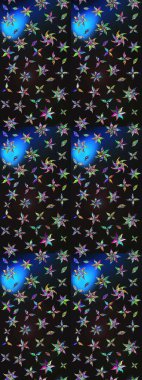 Chichi 'nin kumaş kalıbını çiz. Çiçek deseni. Renkli Bahar Teması eskiz kalıbı. Düz Çiçek Elementleri Tasarımı. Raster illüstrasyonu.