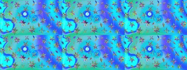 Raster illüstrasyonu. Zentangle soyut çiçekleri. Güzel kumaş deseni. Karalama çiçeği. Renkli Bahar Teması eskiz kalıbı. Düz Çiçek Elementleri Tasarımı.