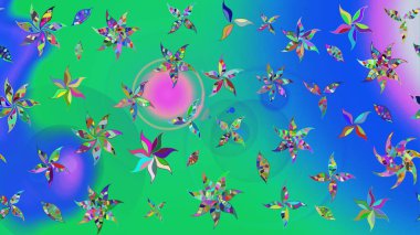 Robot resim. Moda baskıları için zarif bir şablon. Motley illüstrasyonu. Küçük renkli çiçekler. Çiçekli bahar çiçekleri. Küçük çiçekte şirin desenler.