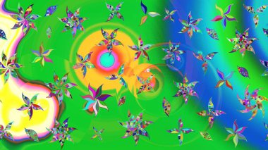 Renkli Bahar Teması eskiz kalıbı. Çiçekli eskiz arkaplanı. Çocuk stili. Düz Çiçek Elementleri Tasarımı.